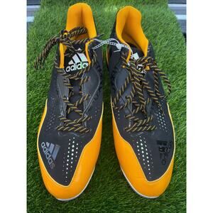 NEW Adidas Baseball Mens metal metal Cleats Black and Yellow Size 16 litestrike